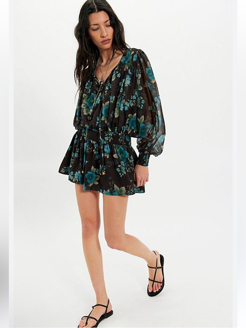 NWT FREE PEOPLE SUNBEAM PRINTED MINI DRESS